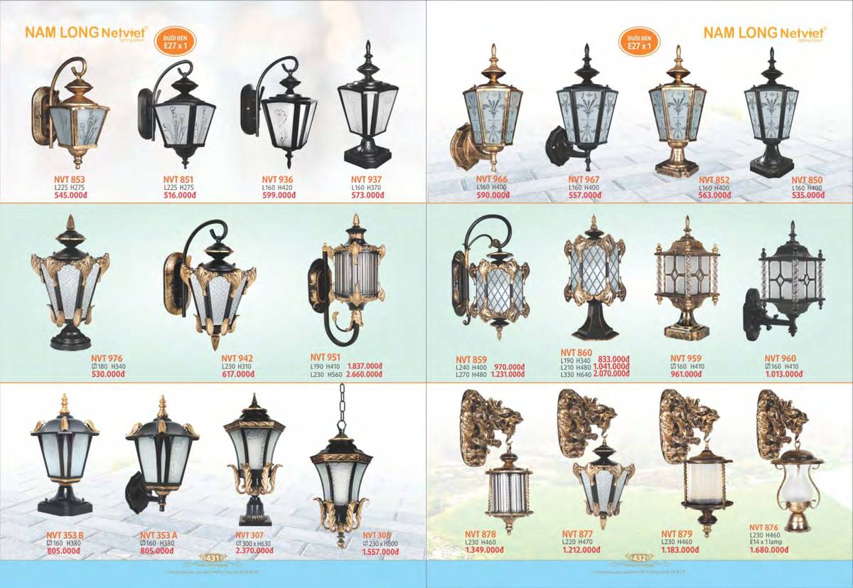 Đèn trang trí NAM LONG Catalogue và Bảng giá tại Bình Dương /Page 110